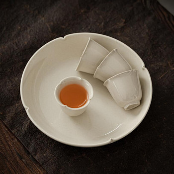 PINNY Plant Ash Glaze Керамичен чайник Тривета Ръчно изработена поднос за чай Plum Blossom Чаен сервиз за китайски кунг-фу чай