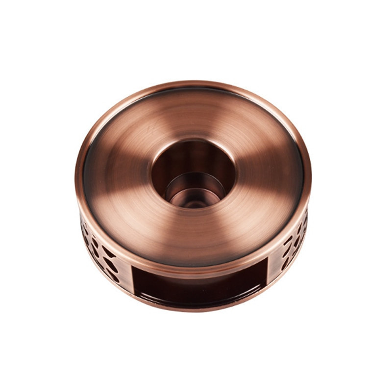 BORREY Încălzitor portabil de ceai, din oțel inoxidabil, plită de ceai, rotundă, pentru cafea, ceai, bază de încălzire, încălzitor de lumânări, bază izolatoare în aer liber