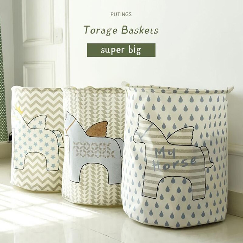 Velika košara za rublje 40*50 cm Vodootporna košara za pohranu prljave odjeće Košara za pohranu dječjih igračaka Organizator za pranje rublja