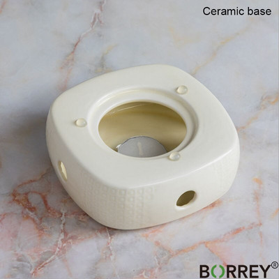 BORREY šildantis arbatos stovas Keraminis arbatinuko šildytuvo laikiklio izoliacinis pagrindas su arbatinuko kilimėlio žvakių laikiklio pagrindu arbatos šildytuvo arbatos indai