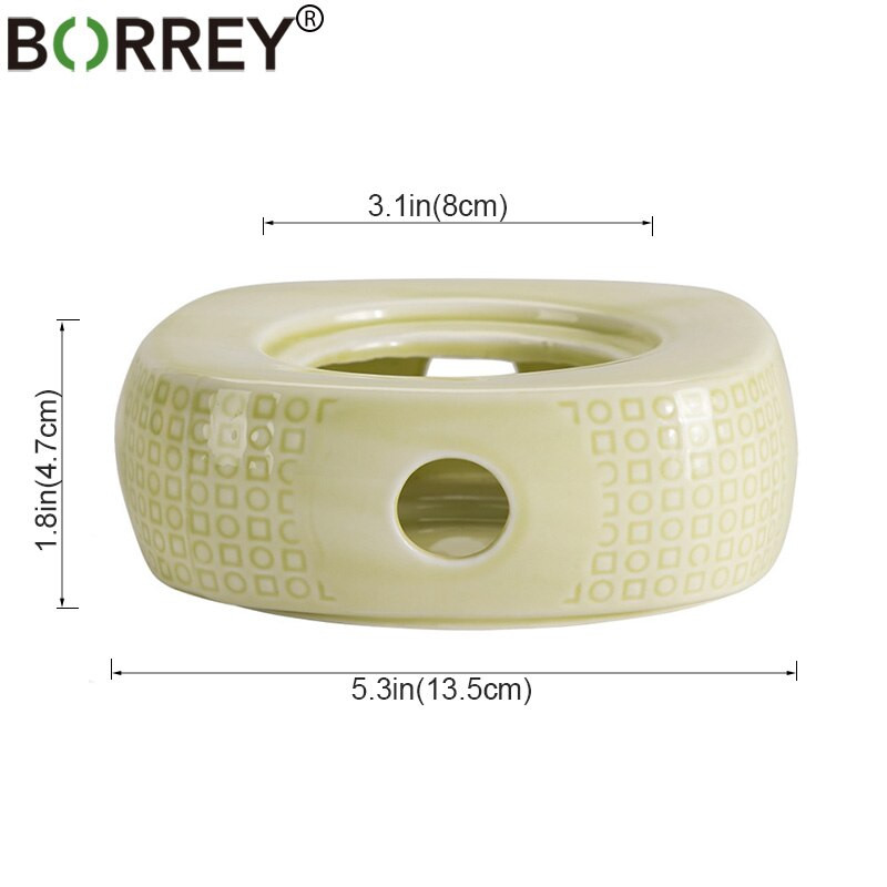 BORREY šildantis arbatos stovas Keraminis arbatinuko šildytuvo laikiklio izoliacinis pagrindas su arbatinuko kilimėlio žvakių laikiklio pagrindu arbatos šildytuvo arbatos indai