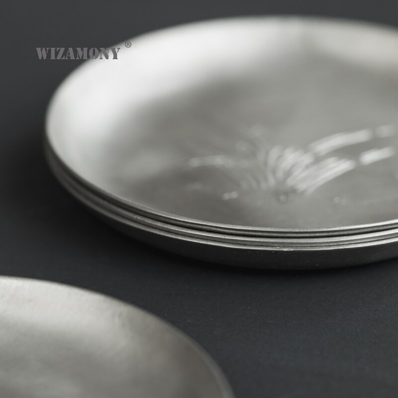 WIZAMONY rankų darbo skardinis padėkliukas Kūrybinis orchidėjų arbatos puodelis arbatos puodelis karščiui atsparus kilimėlis arbatos padėklas Arbatos kilimėlis Kung Fu arbatos ceremonija