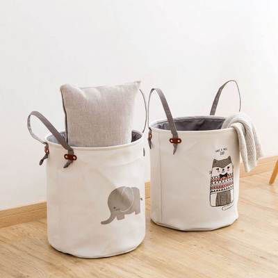 OTHERHOUSE Poliészter szennyes kosár Összehajtható szennyestáska Ruha Szervező Gyerek Játékok Tároló Vödrök Mosodai akadály Háztartás