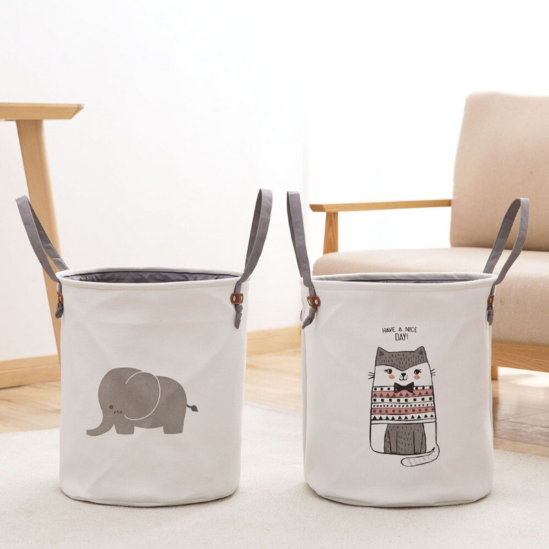 OTHERHOUSE Poliészter szennyes kosár Összehajtható szennyestáska Ruha Szervező Gyerek Játékok Tároló Vödrök Mosodai akadály Háztartás