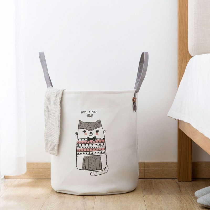 OTHERHOUSE Poliészter szennyes kosár Összehajtható szennyestáska Ruha Szervező Gyerek Játékok Tároló Vödrök Mosodai akadály Háztartás