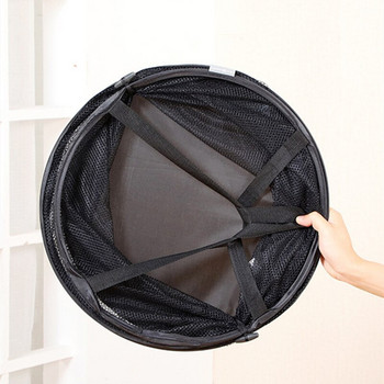 Прозрачна мрежеста сгъваема кошница за пране Домашна преносима кошница за съхранение Изскачаща кошница за мръсни дрехи Сгъваема кошница за мръсни дрехи