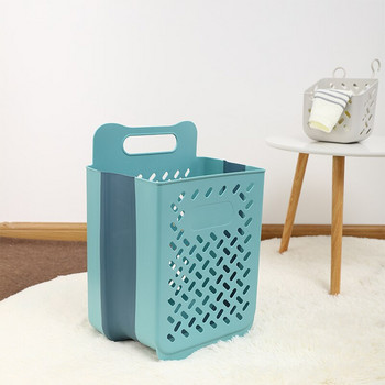 Сгъваема кошница за пране Органайзер за съхранение на дрехи за баня Кошници Преносим безпробилен държач за кошница за пране Аксесоари за дома