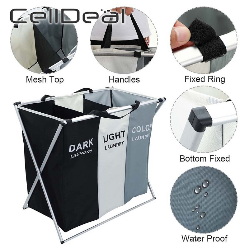 Sklopiva organizatorska košara za pohranu prljave odjeće Sklopiva velika korpa za rublje Vodootporna kućna košara za rublje 1/2/3 rešetka