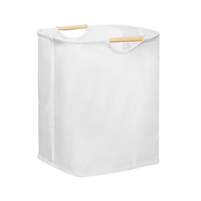 Nešvarių drabužių laikymo krepšelis su medinėmis rankenomis sulankstomas skalbinių krepšelis Didelis skalbinių krepšelis, trukdantis buičiai