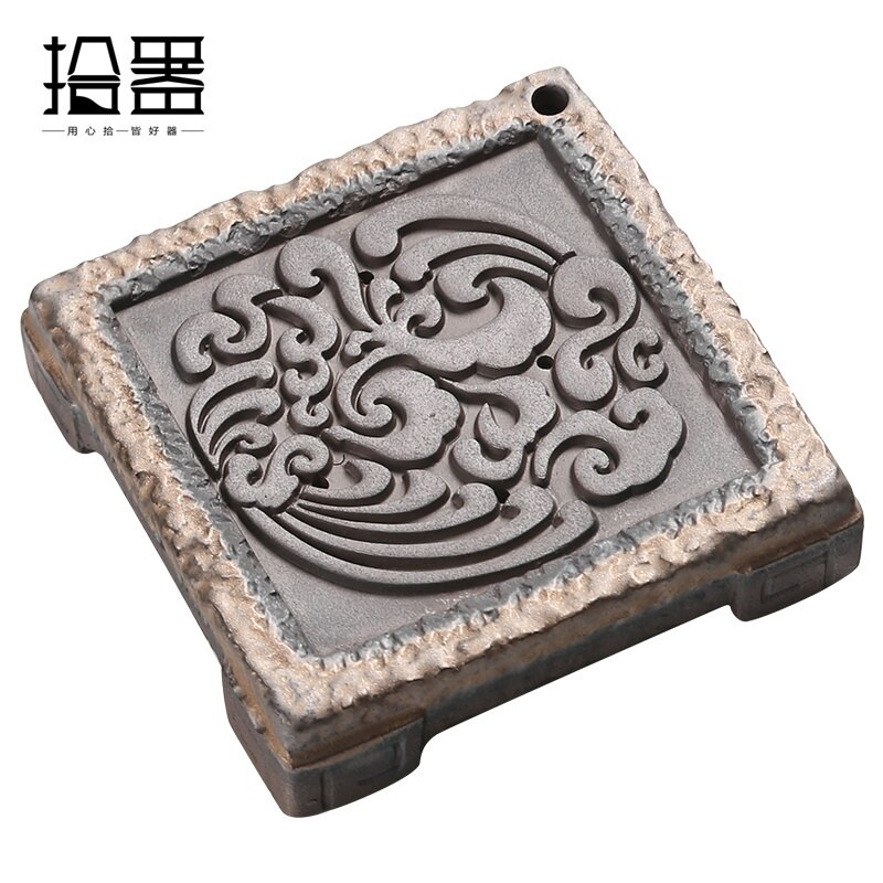 Oală grosieră din faianță, care poartă tavă de ceai pentru preparare uscată, oală de lut violet, suport pentru set de ceai, tavă de ceai pentru stocarea apei