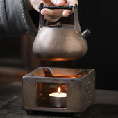 Vintage tējas plīts keramikas keramikas sildītājs japāņu tējas trauki aksesuāri tējkannas pamatnes turētājs sveču sildītājs termostats amatniecība dekors