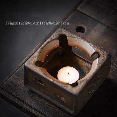 Vintage tējas plīts keramikas keramikas sildītājs japāņu tējas trauki aksesuāri tējkannas pamatnes turētājs sveču sildītājs termostats amatniecība dekors