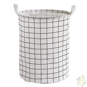 Pamutvászon piszkos szennyes kosár Összehajtható kerek vízálló szervező vödör Ruházat Gyermekjáték Nagy kapacitású Tároló Kezdőlap