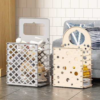 Домашна преносима баня Сгъваема кошница за пране Пластмасова монтирана на стена Висяща кошница за мръсни дрехи Кошници за съхранение Органайзер