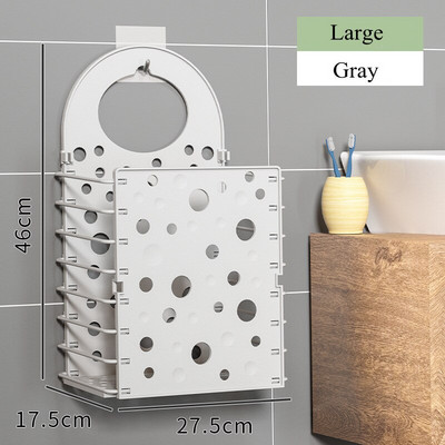 Namų nešiojamasis vonios kambarys Sulankstomas skalbinių krepšelis Plastikinis sieninis kabantis nešvarūs drabužiai trukdo laikyti krepšelius