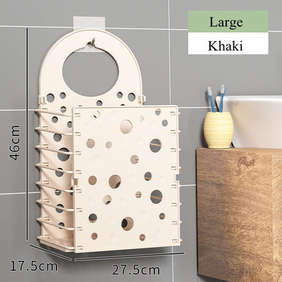 Namų nešiojamasis vonios kambarys Sulankstomas skalbinių krepšelis Plastikinis sieninis kabantis nešvarūs drabužiai trukdo laikyti krepšelius