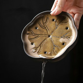 PINNY, retro, ceramică, glazură cu aur, ceainic, oală pigmentată, purtătoare, serviciu de ceai Kung Fu în stil japonez