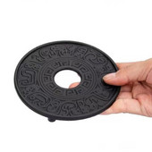 Apsauginis puodo kilimėlis Ketaus virdulio izoliacinis padėklas Senas geležinis puodo laikiklis arbatinuko pagrindas šilumą izoliuojančiam arbatos rinkinio priedai