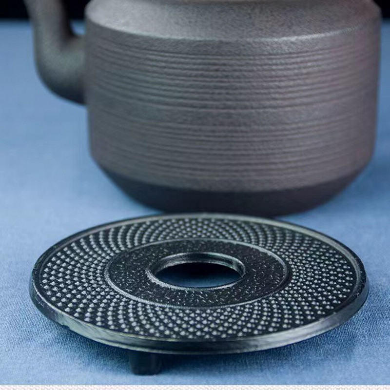 Apsauginis puodo kilimėlis Ketaus virdulio izoliacinis padėklas Senas geležinis puodo laikiklis arbatinuko pagrindas šilumą izoliuojančiam arbatos rinkinio priedai