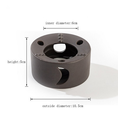 Japāņu plīts keramikas keramika Melna silta tējas plīts Tējas ceremonija Tējas trauki Aksesuāri Sveču sildītājs Pamatne Tējkannas turētāja sildītājs