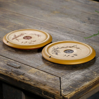 Δημιουργική βάση βραστήρα σε δίσκο ξηρού τσαγιού Yixing Purple Clay Teapot Trivets