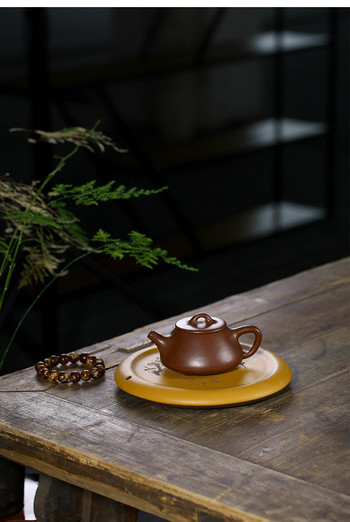 Лилав глинен чайник Yixing Подложки Сух поднос за чай Творческа основа за чайник