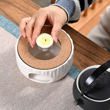 1PC Керамичен чайник Държач за подгряване на свещи Основа за подгряване на тенджера за чай Изолационна основа Затопляне на кафе за вода Свещ Държач за топлина Основа за чай