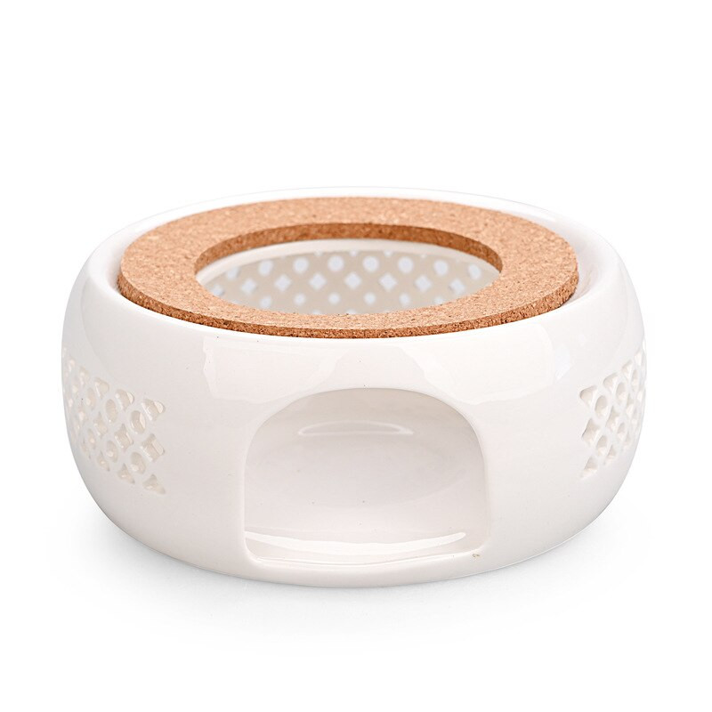 1 db kerámia teáskanna gyertyamelegítő tartó alap teáskanna melegítő szigetelő talp kávé vízmelegítő gyertya melegítő talp tartó teás edény