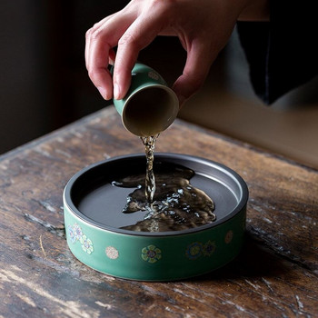 Τυρκουάζ κεραμική τσαγιέρα Trivets Πράσινη κατσαρόλα με ρουλεμάν Kung Fu Teapot Μονωτικό Μαξιλάρι Διακόσμησης οικιακής τελετής τσαγιού