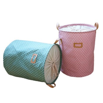 Кошница за пране Цветни водоустойчиви кошници за мръсни дрехи Органайзер с голям капацитет Контейнер за различни вещи Кутия за съхранение на играчки с дръжка