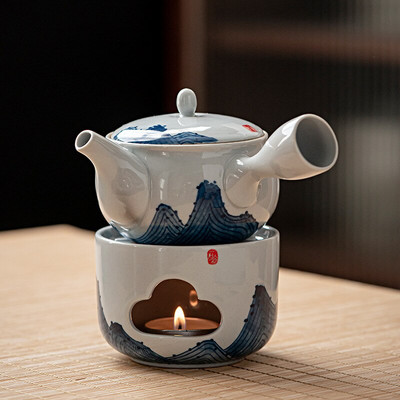 Japán stílusú meleg teafőző teáskanna teáskészlet gyertya tea-forraló tűzhely Illatos tea meleg tea Kis teafőző Tea infuser teáskészletek