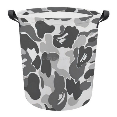 Oxford szövet mosodai kosár vízálló mosodai akadály piszkos ruhatároló kosár Camo fekete szürke