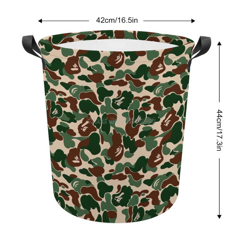 Oxford szövet mosodai kosár vízálló mosodai akadály piszkos ruhatároló kosár Camo fekete szürke