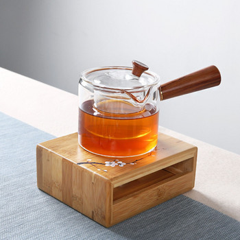 По-топъл чайник в японски стил Домакински бамбуков чайник Нагревателна основа Държач Офис Аксесоари за чай Чай