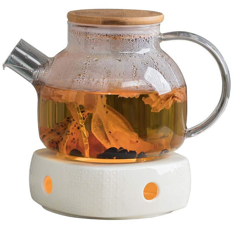 Kerámia kávés tejkanna melegítő vízforraló melegítő talp Hordozható teáskanna melegítő szigetelő gyertyatartó teafőző Kung Fu teáskészlet