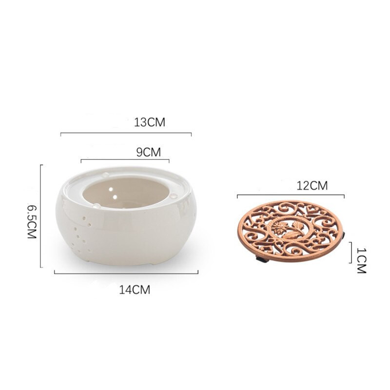 Kerámia kávés tejkanna melegítő vízforraló melegítő talp Hordozható teáskanna melegítő szigetelő gyertyatartó teafőző Kung Fu teáskészlet