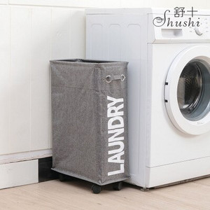 Coș de depozitare pentru rufe Oxford de uz casnic cu roți, coș pliabil, căptușeală din plasă, rezistent la apă, durabil, organizator de depozitare pentru sac de rufe