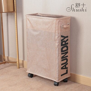 Coș de depozitare pentru rufe Oxford de uz casnic cu roți, coș pliabil, căptușeală din plasă, rezistent la apă, durabil, organizator de depozitare pentru sac de rufe