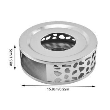 Преносима поставка за чай, нагревател, издръжлив нагревател за свещи от неръждаема стомана, държач за лампи за чай, подставки, нагревател за кафе, нагревателна основа за чайник