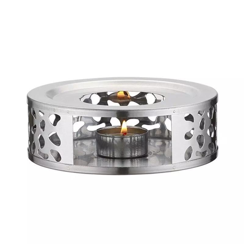 Nešiojamas arbatos laikiklio šildytuvas Patvarus nerūdijančio plieno žvakių šildytuvas arbatos lemputės laikiklis Kavos šildytuvo arbatinuko šildymo pagrindas