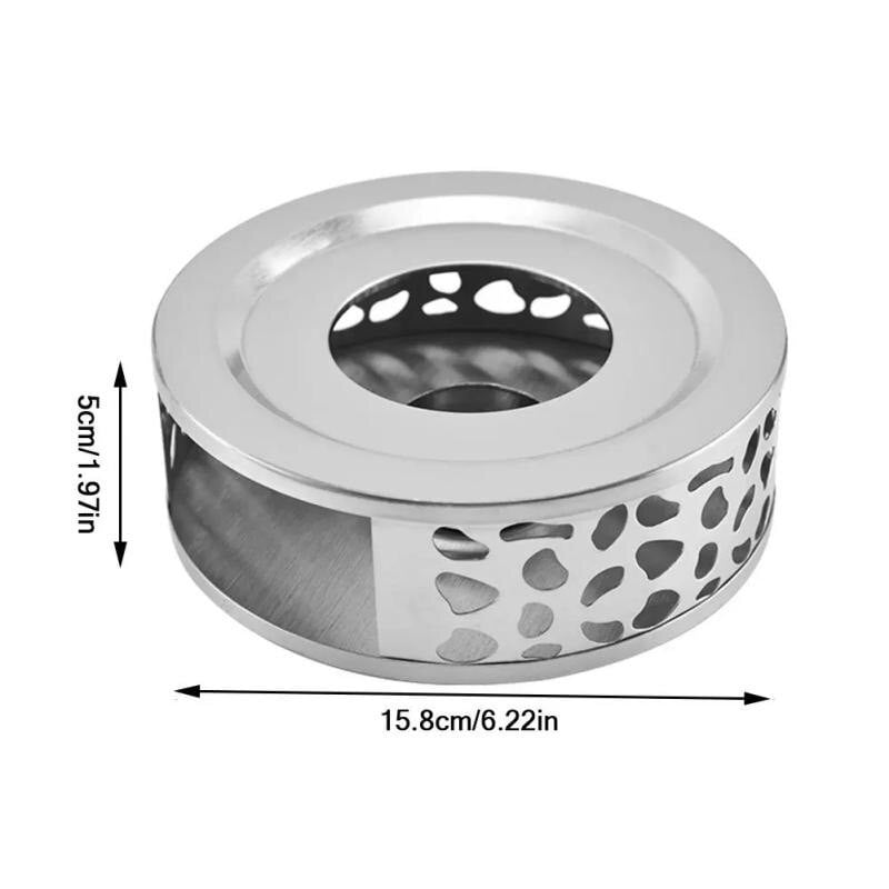 Nešiojamas arbatos laikiklio šildytuvas Patvarus nerūdijančio plieno žvakių šildytuvas arbatos lemputės laikiklis Kavos šildytuvo arbatinuko šildymo pagrindas