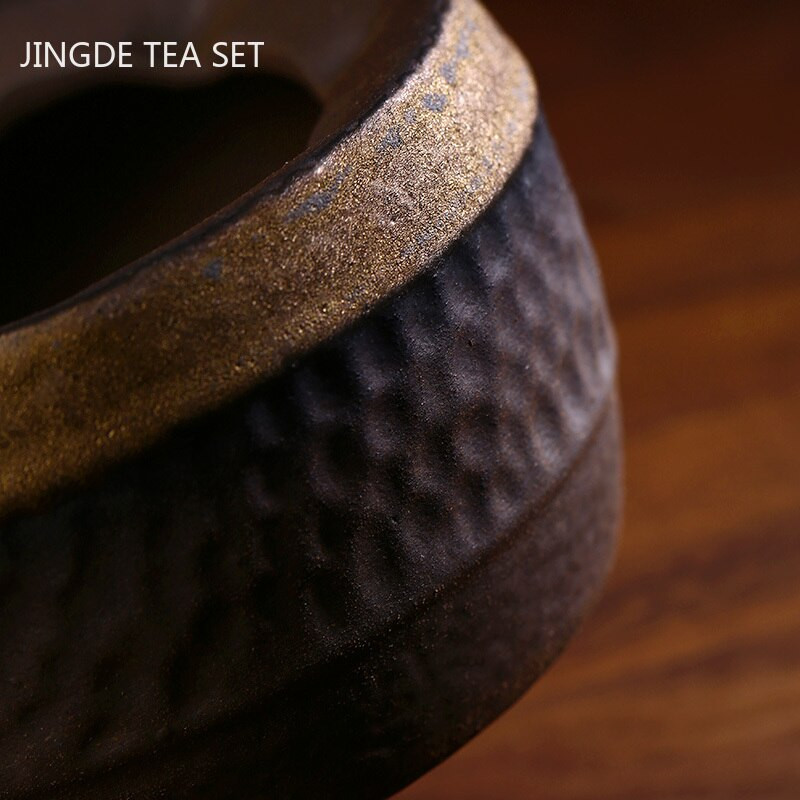 Japán stílusú nyers fazekas tea melegítő gyertya melegítő szigetelő talp Háztartási teatűzhely Hagyományos teáskészlet kiegészítők