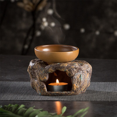 Japoniškas retro žalios keramikos arbatinukas viryklė Žvakių kaitinimo pagrindas arbatos rinkinys Kung Fu arbatos rinkinys Keraminis izoliacinis kavos puodo pagrindas