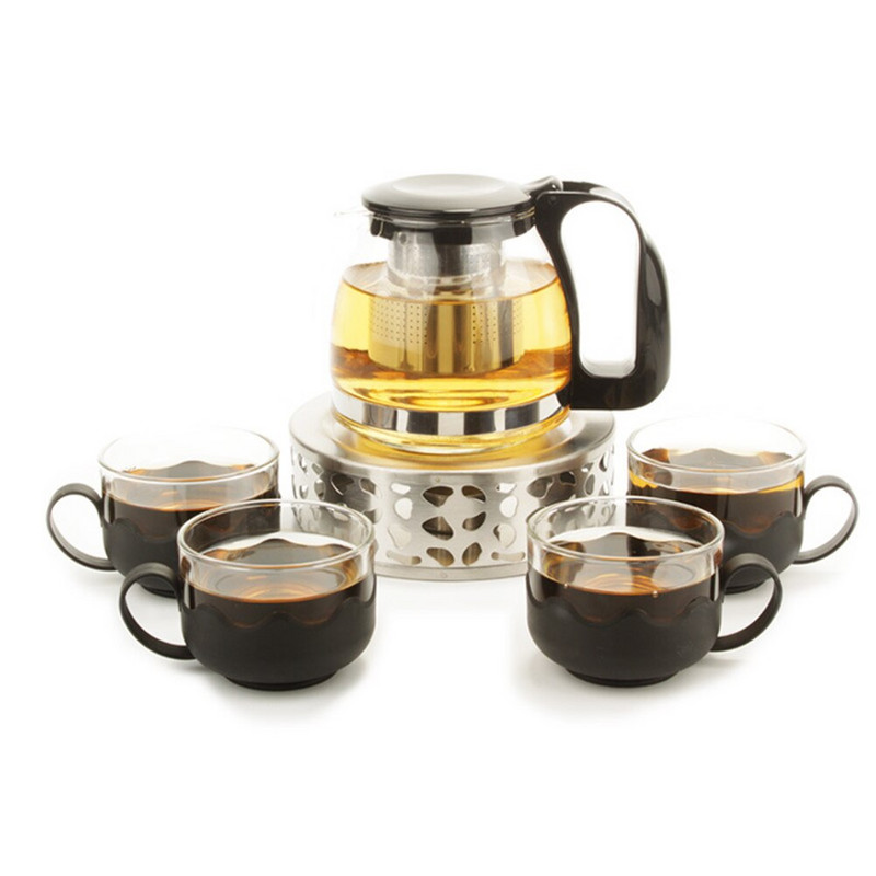 Încălzitor de ceai Ceainic din oțel inoxidabil 430 Ceainic pentru ceainic din sticlă borosilicată Ceainic din fontă Ceainic din oțel inoxidabil și T ceramică