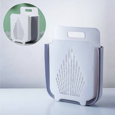 Coș de depozitare pentru haine murdare, portabil, mare, pentru baie, agățat pe perete, organizator pentru coșuri de haine