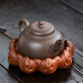 Zisha arbatinuko pagrindas Creative Lucky Fire Lotus Ornaments arbatinuko laikiklis Kung Fu arbatos rinkinys serviravimo lėkštė Sausas arbatinuko kilimėlis