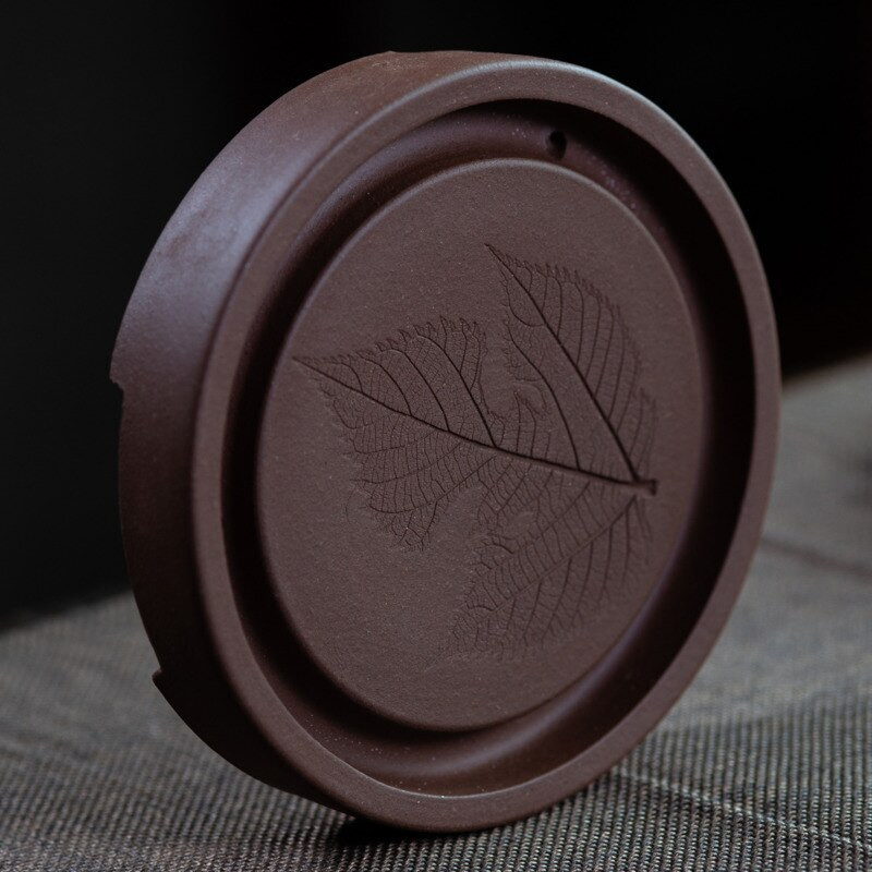 Kínai stílusú lila homokos áztatótálca Egyszerű ősi stílusú teáskanna tálca teásszertartás eszköz Vízelvezető teástálca