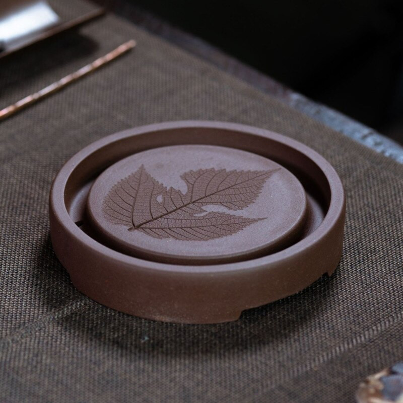 Kínai stílusú lila homokos áztatótálca Egyszerű ősi stílusú teáskanna tálca teásszertartás eszköz Vízelvezető teástálca