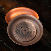 Puodo padėklas Arbatos stalo guolis Arbatos puodo pagrindas Vintažinis bambuko vandens laikiklis Japoniško stiliaus stambios keramikos Ru krosnies arbatos rinkinio priedai