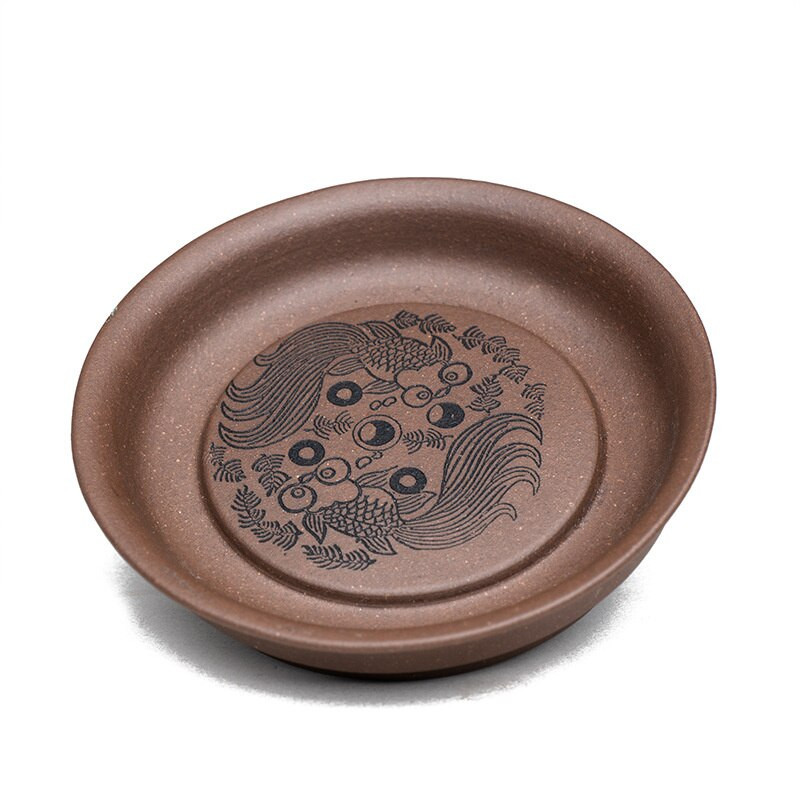 Puodo padėklas Arbatos stalo guolis Arbatos puodo pagrindas Vintažinis bambuko vandens laikiklis Japoniško stiliaus stambios keramikos Ru krosnies arbatos rinkinio priedai